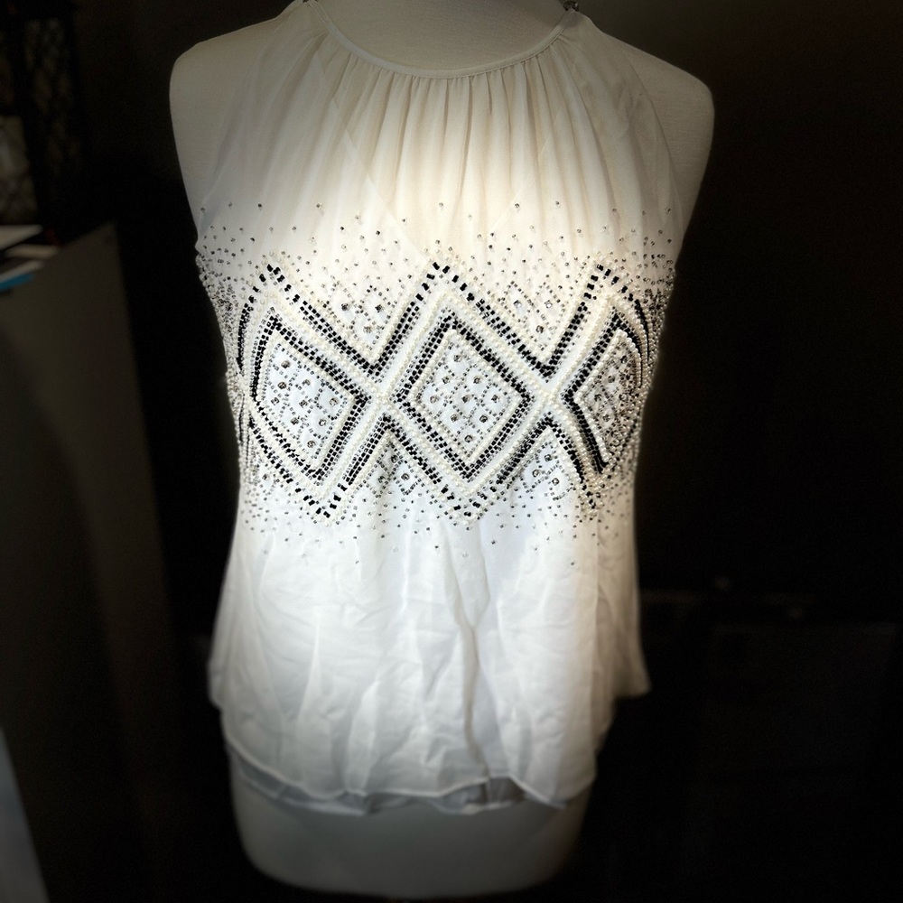 NWT WHBM Womens Embellished Shell